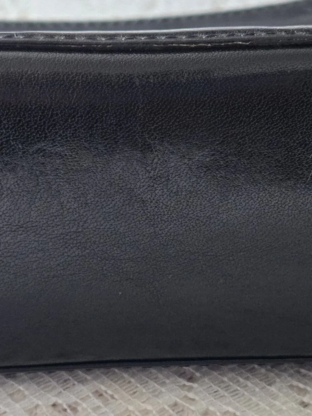 Monsac Black Leather Shoulder Bag – Gold Hardware – Y2K Vintage